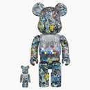 Bearbrick My First Baby Jackson Pollock Studio Ver. 100% & 400% set Multi