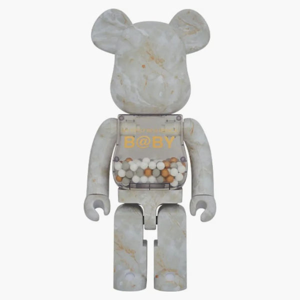 Bearbrick il mio primo bambino marmo Ver. 1000% di bianco e oro