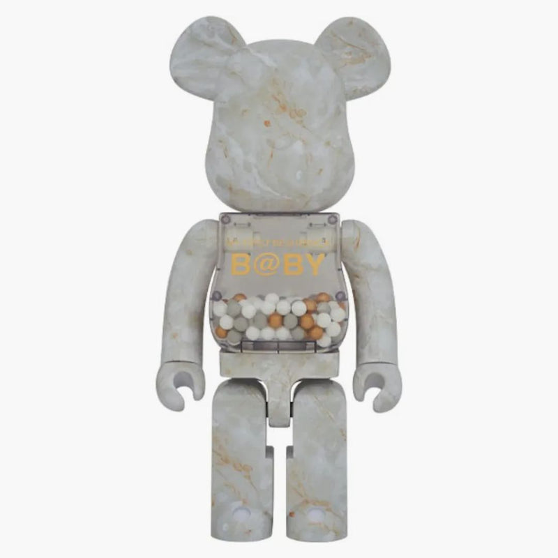 Bearbrick il mio primo bambino marmo Ver. 1000% di bianco e oro