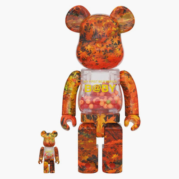 Bearbrick můj první Bearbrick Baby Autumn Listy ver. 100% a 400% sada