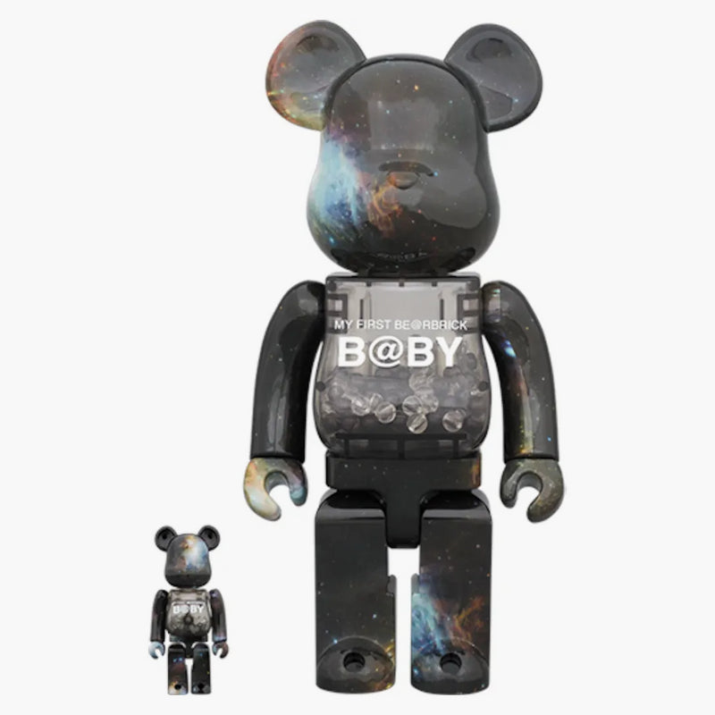 Bearbrick My First Bearbrick Baby Space verze 100% a 400% černá