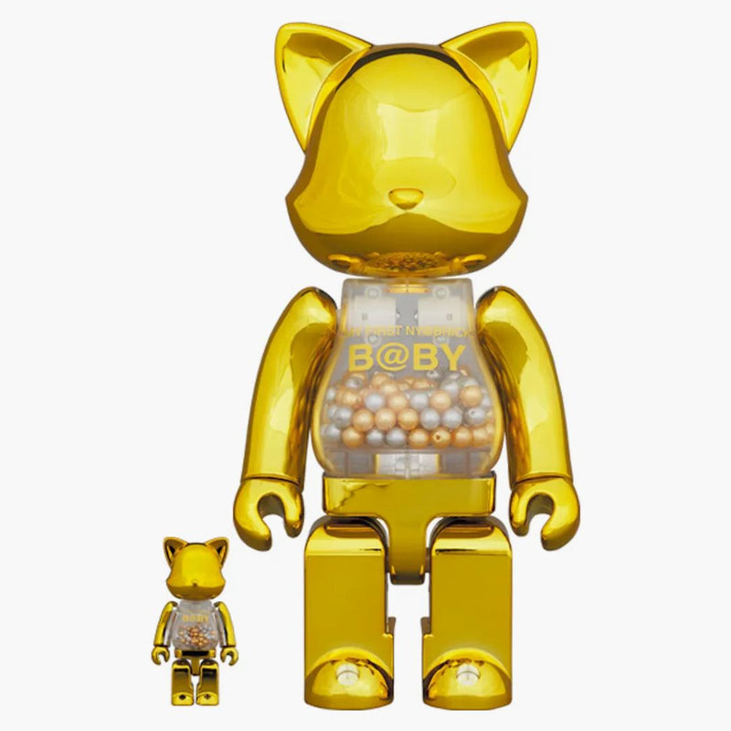 Bearbrick můj první Nyabrick Baby 100% & 400% Set Gold