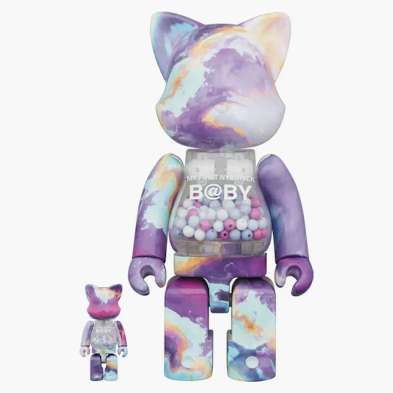 Bearbrick můj první Nyabrick Baby Marble Ver. 100% a 400% sada multi