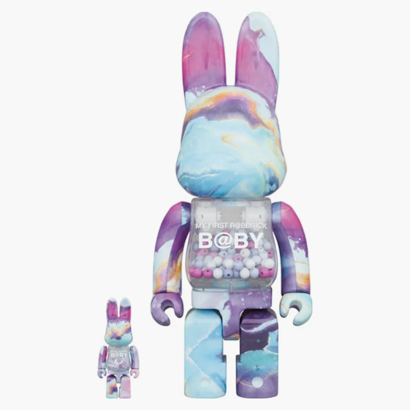Bearbrick můj první rabbrick baby mramor ver. 100% a 400% sada multi