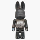 Bearbrick moja pierwsza przestrzeń dla niemowląt Rabbrick Ver. 100% i 400% ustawione na czarno