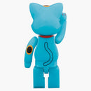 Bearbrick NY@Brick Maneki Neko 400% Blue Luminous