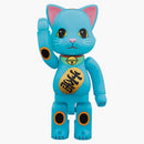 Bearbrick NY@Brick Maneki Neko 400% Blue Luminous