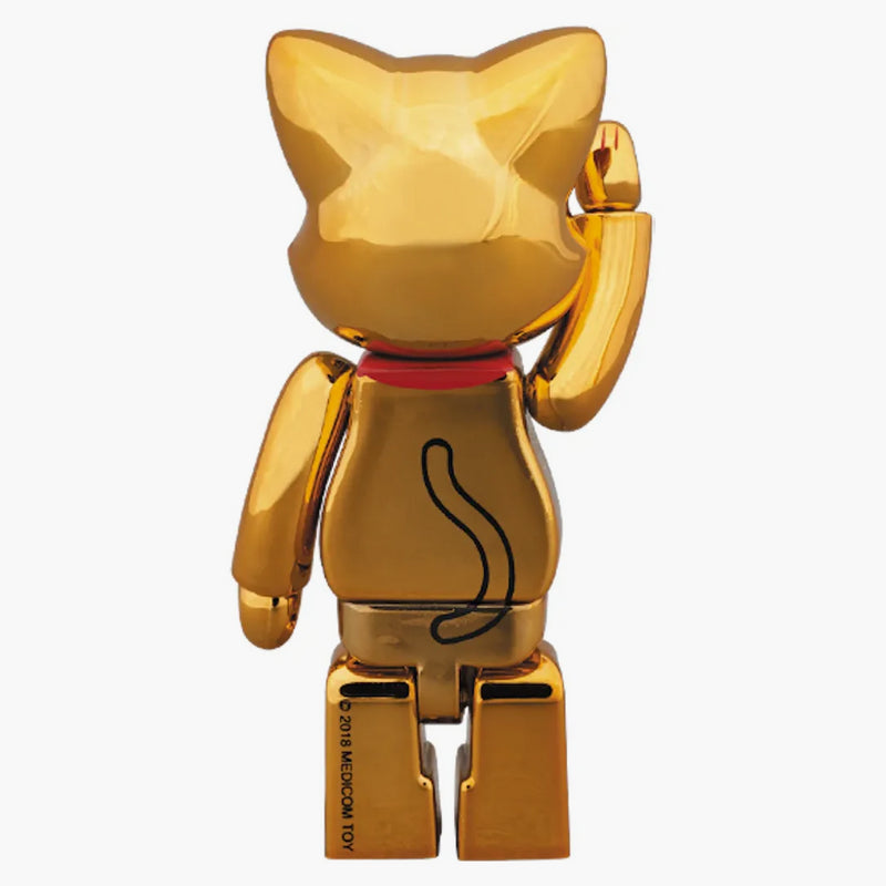 Bearbrick Nyabrick fa cenno a gatto 100% oro