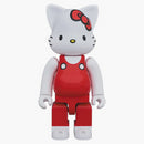 Bearbrick Nyabrick Hello Kitty (Red Overalls Ver.) 400% White