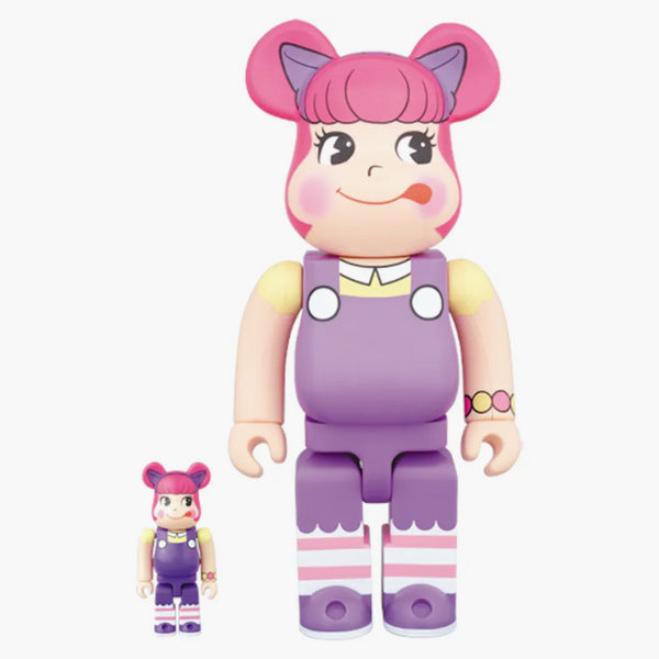 Bearbrick Pecola Chan 100% a 400% sada fialová