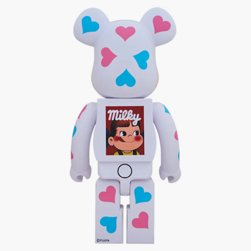 Bearbrick Peko-chan Heart Costumer 1000% White