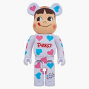 Bearbrick Peko-chan srdeční kostým 1000% bílý