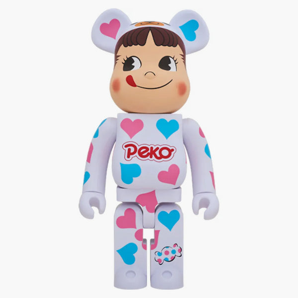 Bearbrick Peko-chan Heart Costumer 1000% White