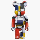 Bearbrick Piet Mondrian 100% & 400% set multi