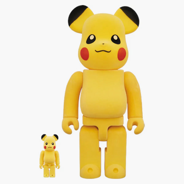 Bearbrick Pikachu Flockky ver. 100% a 400% sada