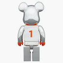 Bearbrick Porter Silver Plating 400% Silver