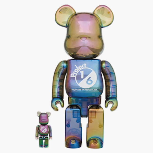 Projekt Bearbrick 1/6 100% & 400% nastavil černý chrom