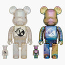 Project Bearbrick 1/6 set di 2 100% e 400% Impostare Clear Chrome Ver. / Black Clear Chrome Ver.