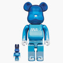 Bearbrick Rabbrick ana Chrome Gradation 100% & 400% Set Blue