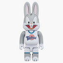 Bearbrick X Space Jam Bugbrick Bugs Bunny 100% y 400% Set Grey