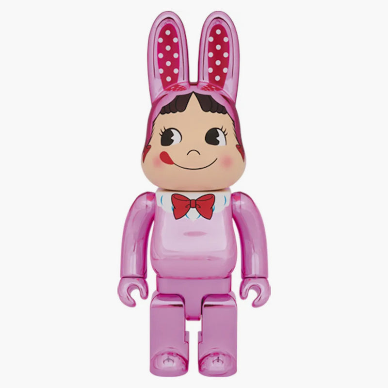 Bearbrick Rabbrick kostým Peko-chan 100% a 400% set růžový plot