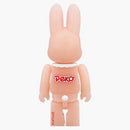 Costume da rabbrico Bearbrick Peko-chan 100% e 400% Set di fosforescenza rossa