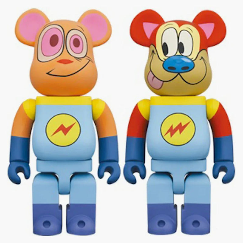 Bearbrick Ren & Stimpy Space Madness 400% Set Of 2