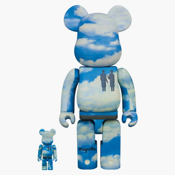 Bearbrick Rene Magritte "La Reconnaissance Infinie 1963/The Castle of Pyrenees" 100% & 400% sada