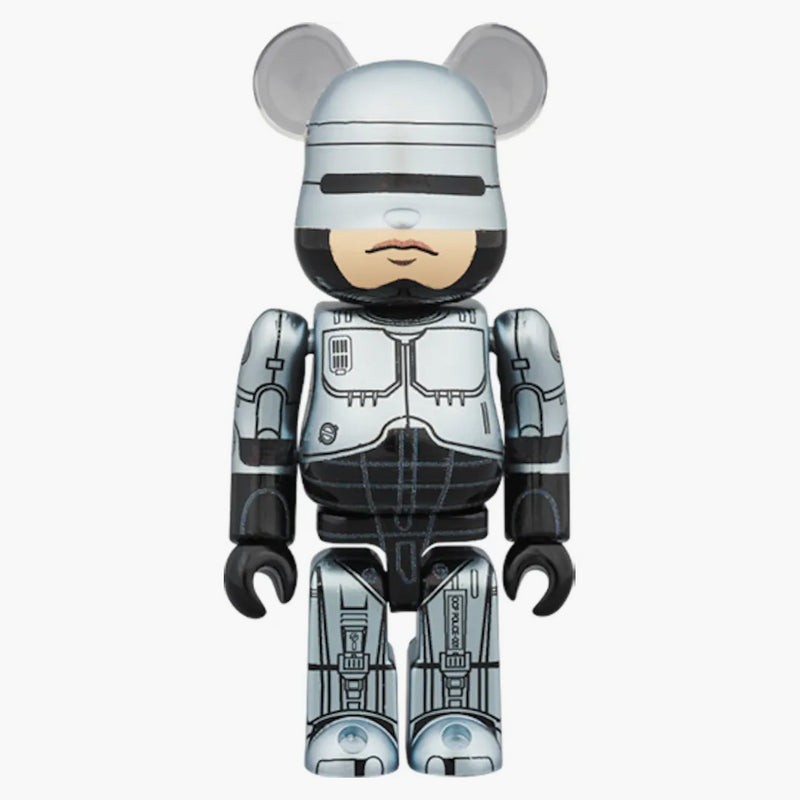Bearbrick Robocop 100% a 400% set stříbro