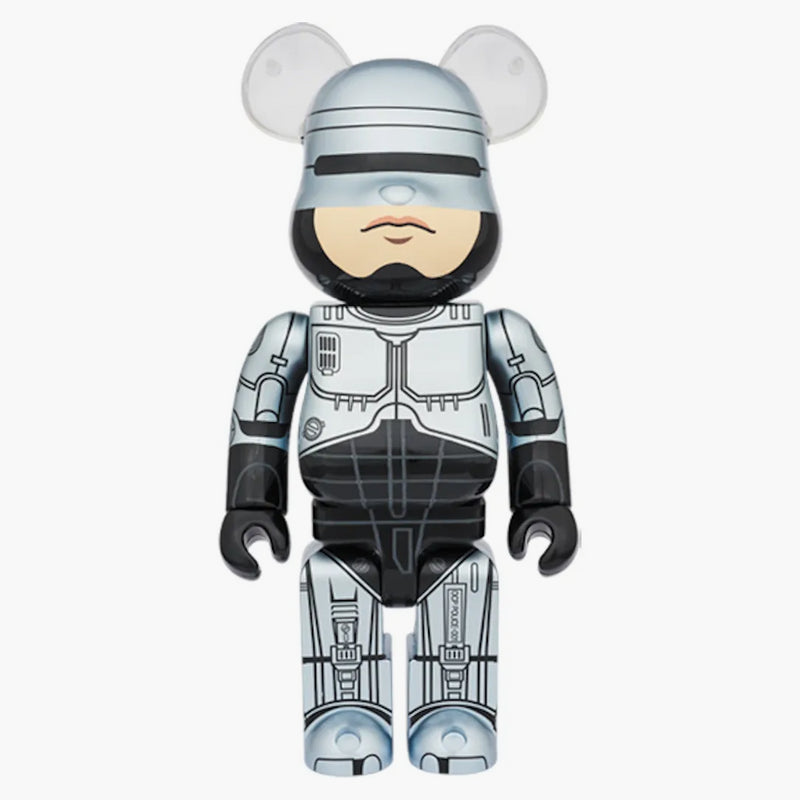 Bearbrick Robocop 100% a 400% set stříbro