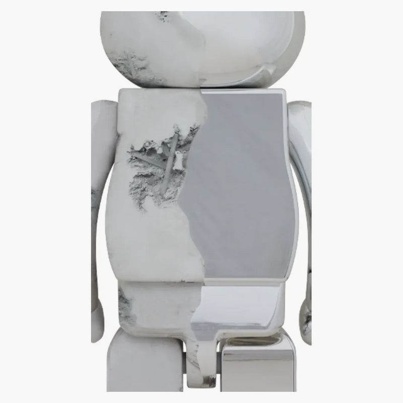Bearbrick Sorayama X Daniel Arsham 1000% Silver