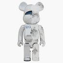 Bearbrick Sorayama x Daniel Arsham 1000% silver