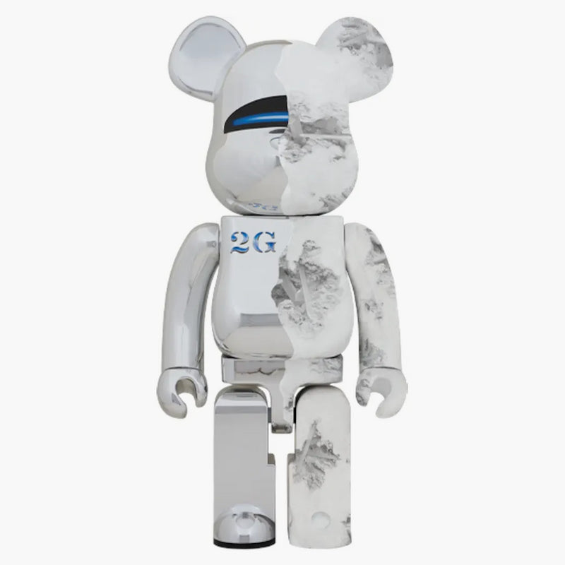 Bearbrick Sorayama X Daniel Arsham 1000% Silver