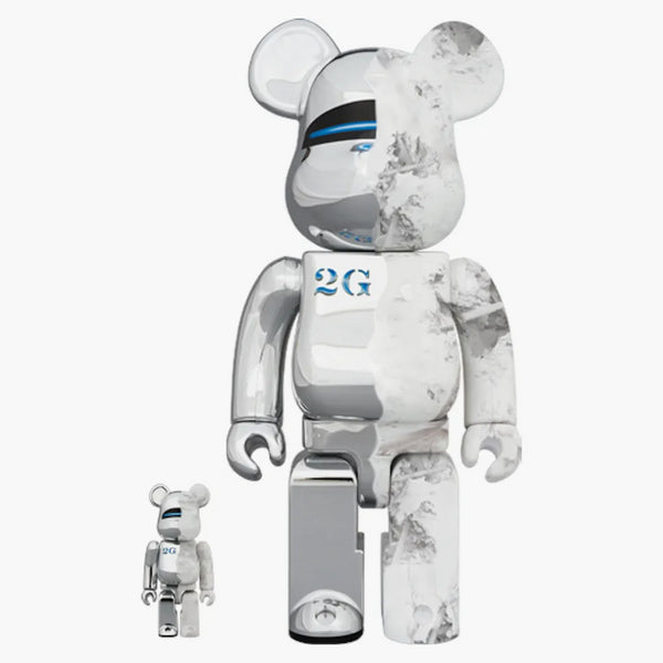 Bearbrick Sorayama x Daniel Arsham 100% & 400% set Silver