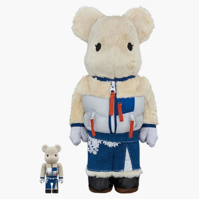 Bearbrick Sacai 100% e 400% Set bianco