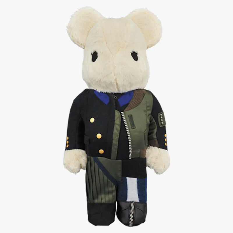 Bearbrick Sacai 2018 AW 100% & 400% Nastavení bílé
