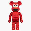 Bearbrick Sesame Street Elmo 10 Chrome