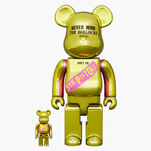Bearbrick Sex Pistols "never Mind The Bollocks" 100% & 400% Set Chrome