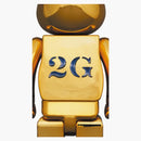 Bearbrick Sorayama x 2G 100% e 400% Set Gold Ver.