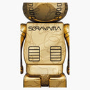 Bearbrick X Bape X Hajime Sorayama Camo Shark 100% & 400% set gold