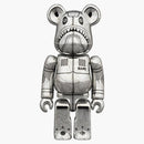 Bearbrick X Bape X Hajime Sorayama Camo Shark 100% & 400% Set Silver