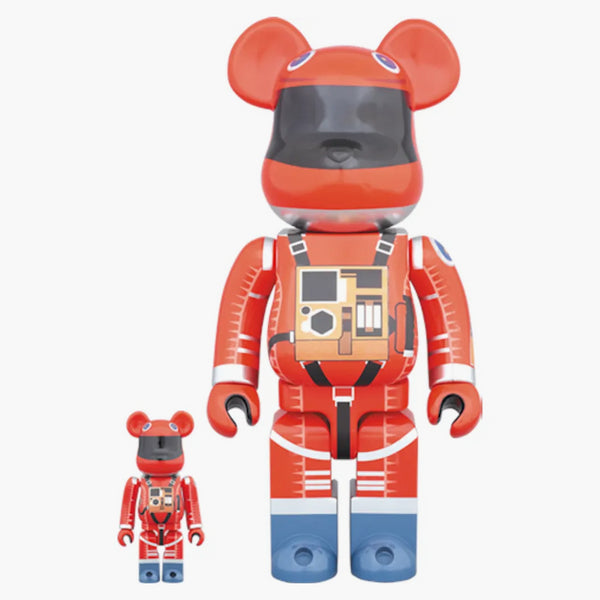 Bearbrick Space Suit Orange Ver. 100% a 400% sada červená