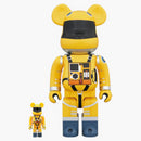 Spazio di Bearbrick Abito giallo Ver. 100% e 400% set giallo