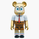 Bearbrick Spongebob Gold Chrome 100% & 400% Set Gold