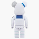 Bearbrick Stay Puft Marshmallow Man Anger Face 400% White