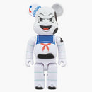 Bearbrick Stay Puft Marshmallow Man Anger Face 400% White