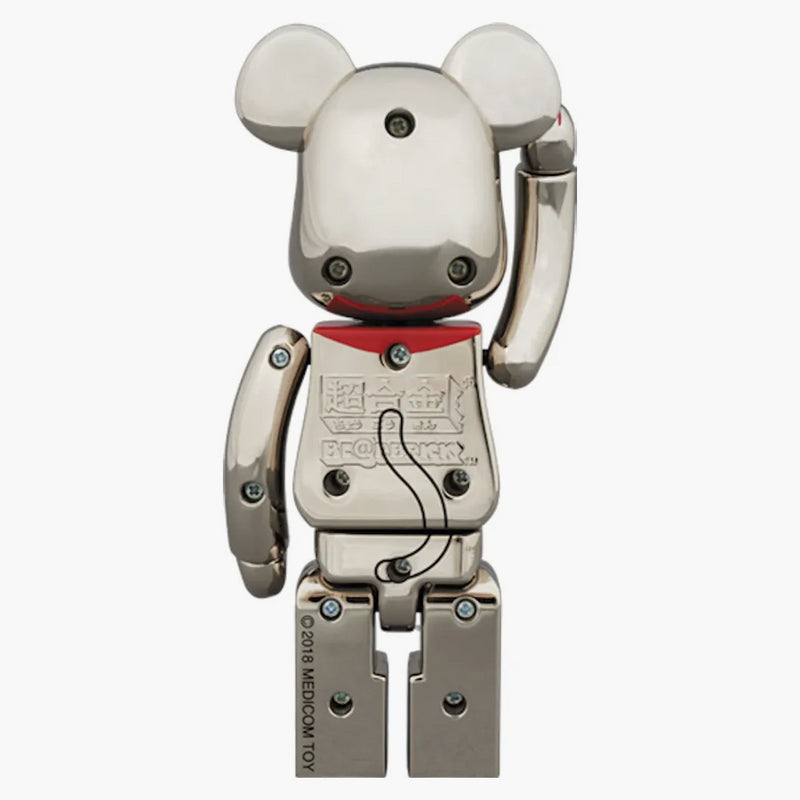Bearbrick Superalloy vinkande katt silver pläterade 200%