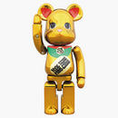 Bearbrick Superalloy Maneki Neko Gold Plated 200%