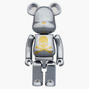 Bearbrick Superalloy Mastermind Japan 2 Pack (Gold Stripe & Chrome Silver) 200% Multi