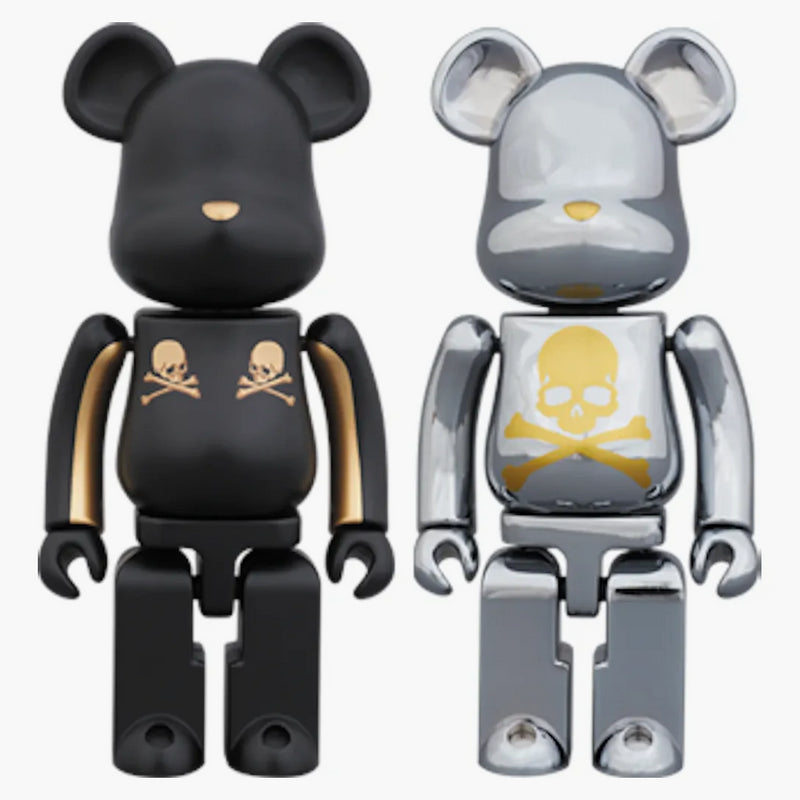 Bearbrick Superalloy Mastermind Japan 2 Pack (gold Stripe & Chrome Silver) 200% Multi
